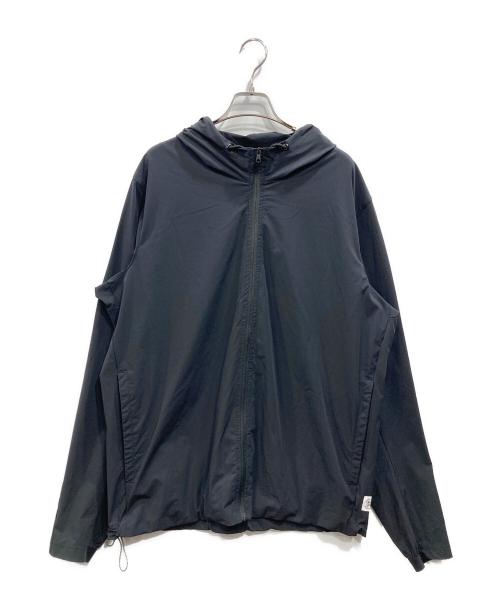 REIGNING CHAMP（レイニングチャンプ）REIGNING CHAMP (レイニングチャンプ) Ron Herman (ロンハーマン) Stretch nylon Zip hoodie（ストレッチナイロンジップフーディー） ブラック サイズ:Ｌの古着・服飾アイテム