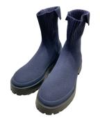 emmiエミ）の古着「eco ニットブーツ」｜ネイビー