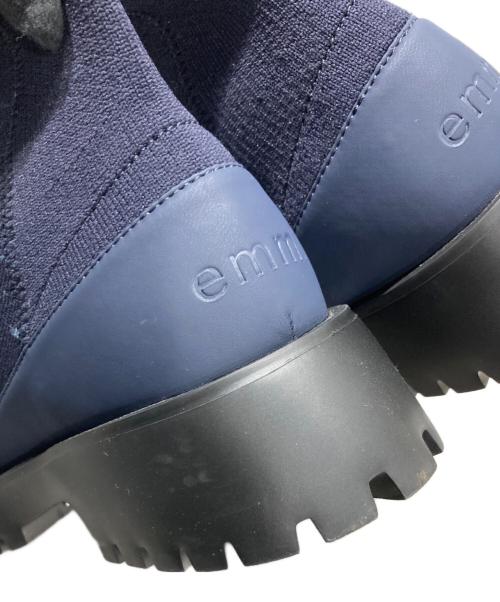 emmi（エミ）emmi (エミ) eco ニットブーツ ネイビー サイズ:23.5cmの古着・服飾アイテム