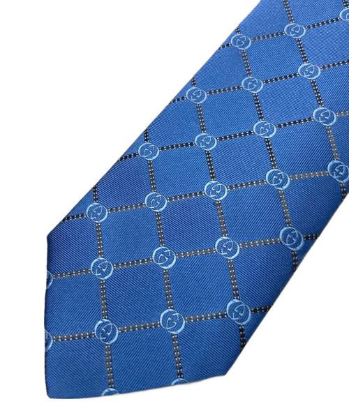 GUCCI（グッチ）GUCCI (グッチ) GG柄シルクネクタイ ブルー サイズ:表記なしの古着・服飾アイテム
