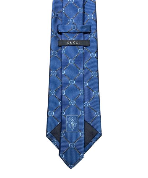 GUCCI（グッチ）GUCCI (グッチ) GG柄シルクネクタイ ブルー サイズ:表記なしの古着・服飾アイテム