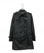 BURBERRY BLACK LABELバーバリーブラックレーベル）の古着「ミドル丈トレンチコート」｜ブラック