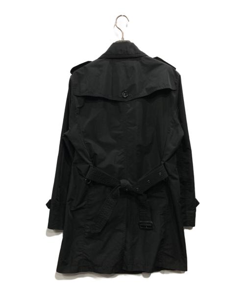 BURBERRY BLACK LABEL（バーバリーブラックレーベル）BURBERRY BLACK LABEL (バーバリーブラックレーベル) ミドル丈トレンチコート ブラック サイズ:Mの古着・服飾アイテム