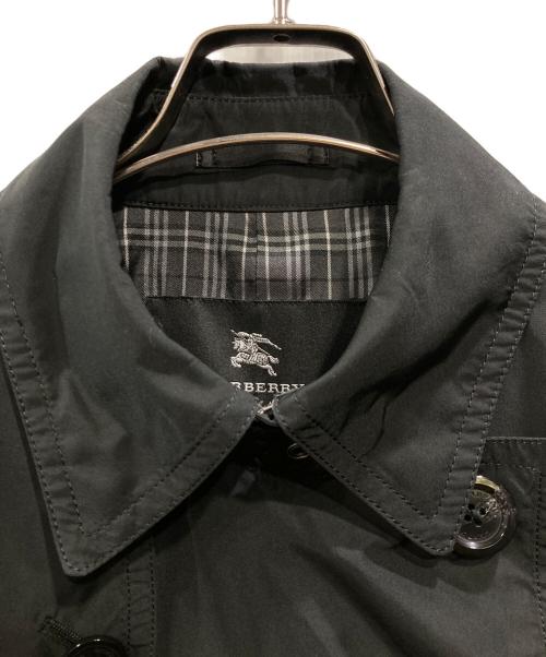 BURBERRY BLACK LABEL（バーバリーブラックレーベル）BURBERRY BLACK LABEL (バーバリーブラックレーベル) ミドル丈トレンチコート ブラック サイズ:Mの古着・服飾アイテム