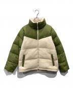 Billabongビラボン）の古着「ツートンシェルパジャケット」｜オリーブ×アイボリー