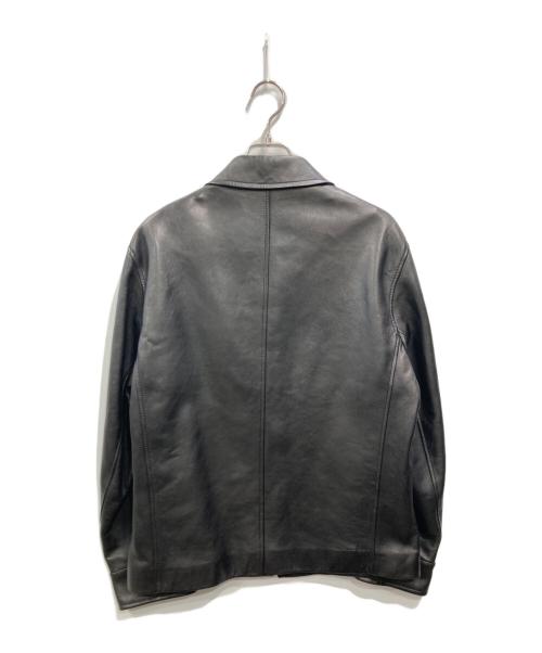 GUCCI（グッチ）GUCCI (グッチ) レザーブルゾン ブラック サイズ:50の古着・服飾アイテム