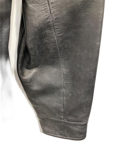 GUCCI（グッチ）GUCCI (グッチ) レザーブルゾン ブラック サイズ:50の古着・服飾アイテム