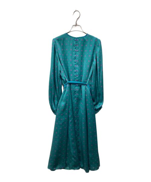 MUVEIL（ミュベール）MUVEIL (ミュベール) 小紋柄ワンピース グリーン サイズ:36の古着・服飾アイテム