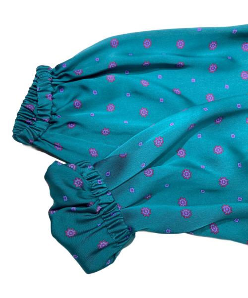 MUVEIL（ミュベール）MUVEIL (ミュベール) 小紋柄ワンピース グリーン サイズ:36の古着・服飾アイテム