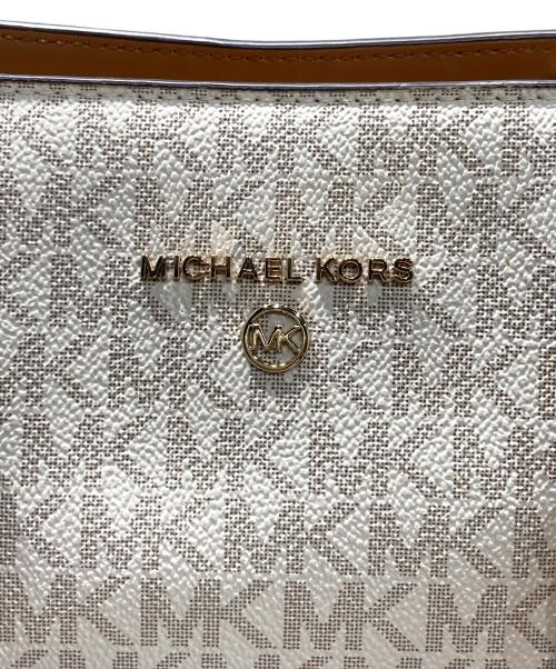 MICHAEL KORS（マイケルコース）MICHAEL KORS (マイケルコース) EDITH サッチェルスモール ホワイト×ブラウンの古着・服飾アイテム