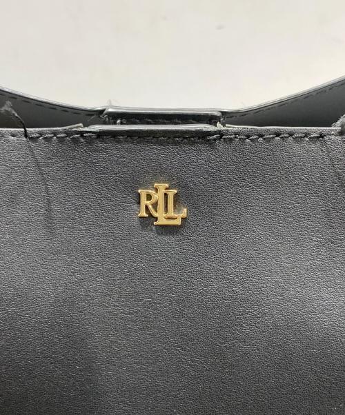 LAUREN RALPH LAUREN（ローレン ラルフ ローレン）LAUREN RALPH LAUREN (ローレン ラルフ ローレン) カウレザーショルダーバッグ ブラックの古着・服飾アイテム