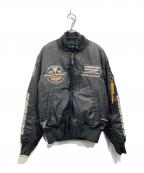 VANSONバンソン）の古着「MA-1ジャケット」｜ブラック