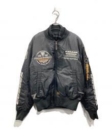 VANSON（バンソン）の古着「MA-1ジャケット」｜ブラック
