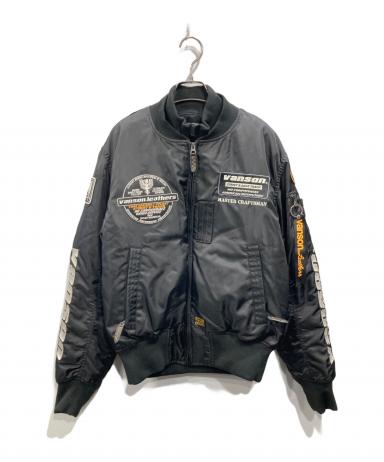 中古・古着通販】VANSON (バンソン) MA-1ジャケット ブラック サイズ:M