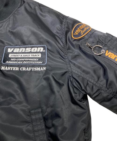 VANSON（バンソン）VANSON (バンソン) MA-1ジャケット ブラック サイズ:Mの古着・服飾アイテム
