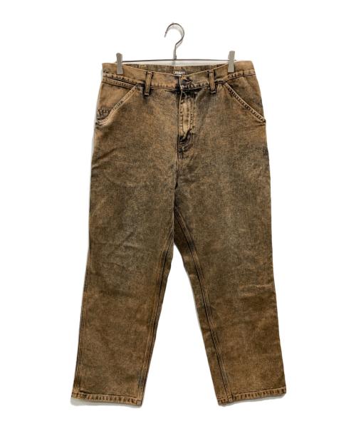Carhartt WIP（カーハート ワーク イン プログレス）Carhartt WIP (カーハート ワーク イン プログレス) SINGLE KNEE PANT Rum Denim Crater Wash ブラウン サイズ:SIZE 34の古着・服飾アイテム