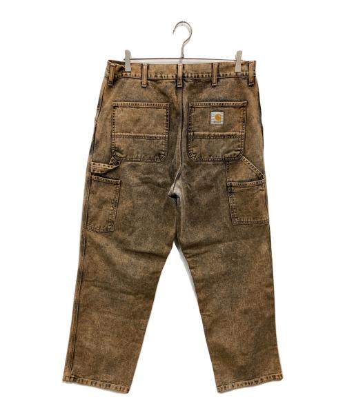 Carhartt WIP（カーハート ワーク イン プログレス）Carhartt WIP (カーハート ワーク イン プログレス) SINGLE KNEE PANT Rum Denim Crater Wash ブラウン サイズ:SIZE 34の古着・服飾アイテム