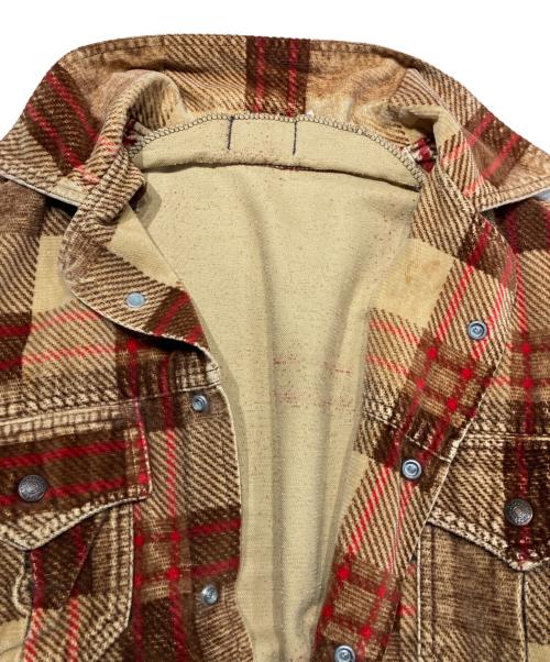 LEVI'S（リーバイス）LEVI'S (リーバイス) ヴィンテージ タータンチェックトラッカージャケット ブラウン サイズ:不明の古着・服飾アイテム