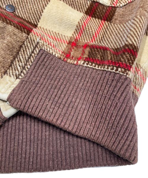 LEVI'S（リーバイス）LEVI'S (リーバイス) ヴィンテージ タータンチェックトラッカージャケット ブラウン サイズ:不明の古着・服飾アイテム