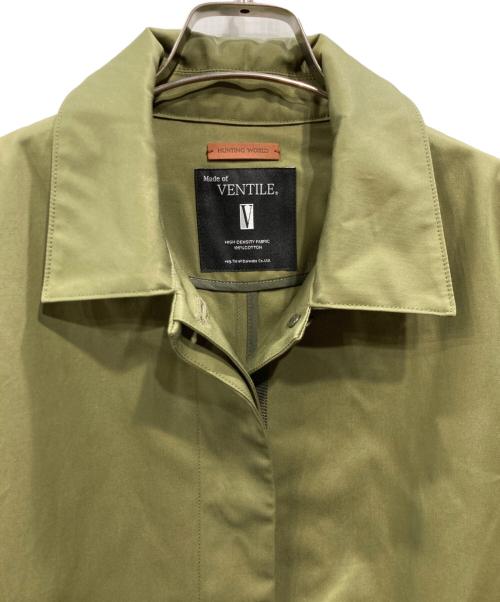 HUNTING WORLD（ハンティングワールド）HUNTING WORLD (ハンティングワールド) VENTILE ステンカラーコート カーキ サイズ:Mの古着・服飾アイテム