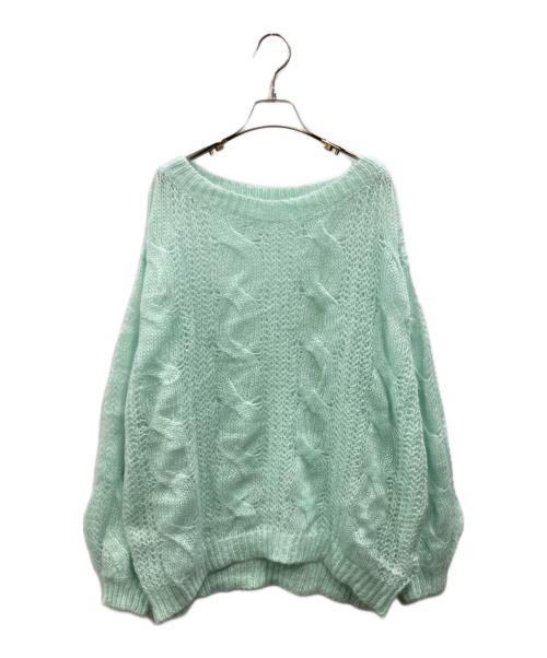 Noble（ノーブル）NOBLE (ノーブル) ケーブルモヘヤMIXトップス グリーン サイズ:F 未使用品の古着・服飾アイテム