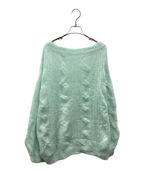 Noble（ノーブル）NOBLE (ノーブル) ケーブルモヘヤMIXトップス グリーン サイズ:F 未使用品の古着・服飾アイテム