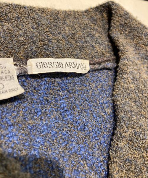 GIORGIO ARMANI（ジョルジオアルマーニ）GIORGIO ARMANI (ジョルジオアルマーニ) Vネックニット ブラウン サイズ:Lの古着・服飾アイテム