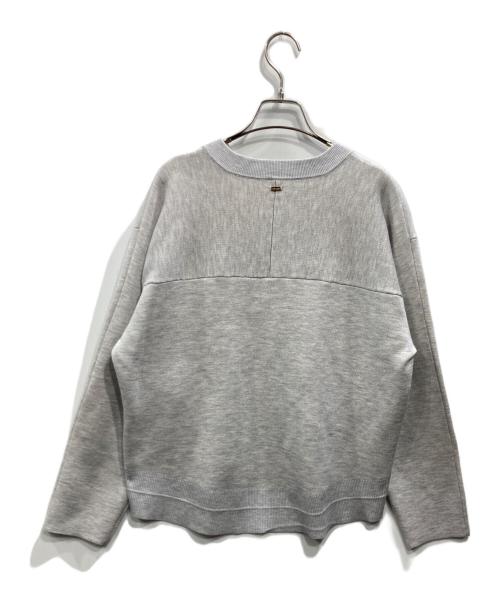 COLLAGE（コラージュ）COLLAGE (コラージュ) スウェットライクラウンドヘムニット グレー サイズ:Fの古着・服飾アイテム