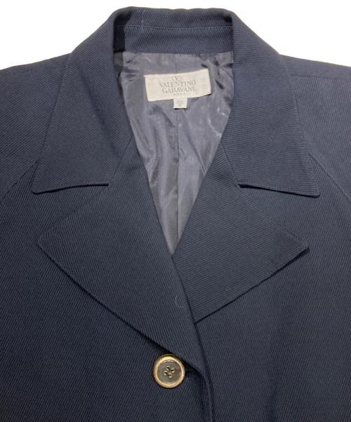 VALENTINO GARAVANI（ヴァレンティノ・ガラヴァーニ）VALENTINO GARAVANI (ヴァレンティノ・ガラヴァーニ) ウール混コート ネイビー サイズ:40/5の古着・服飾アイテム