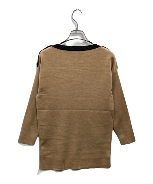 GUCCI（グッチ）GUCCI (グッチ) ショルダーボタン付きバイカラーニット ブラウン サイズ:XSの古着・服飾アイテム