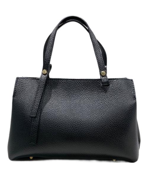 ANAYI（アナイ）ANAYI (アナイ) シュリンクレザー2WAYハンドバッグ ブラック 未使用品の古着・服飾アイテム