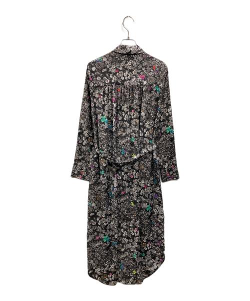 PS Paul Smith（ＰＳポールスミス）PS Paul Smith (ＰＳポールスミス) 花柄シャツワンピース ブラック サイズ:40の古着・服飾アイテム