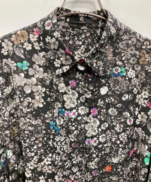 PS Paul Smith（ＰＳポールスミス）PS Paul Smith (ＰＳポールスミス) 花柄シャツワンピース ブラック サイズ:40の古着・服飾アイテム