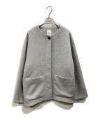 OUTDOOR PRODUCTS Usual Thingsアウトドアプロダクツ ユージュアルシングス）の古着「ノーカラーコクーンコート」｜グレー