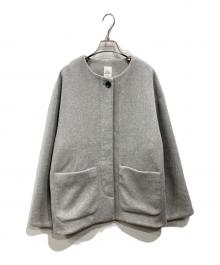 OUTDOOR PRODUCTS Usual Things（アウトドアプロダクツ ユージュアルシングス）の古着「ノーカラーコクーンコート」｜グレー