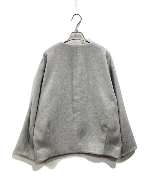 OUTDOOR PRODUCTS Usual Things（アウトドアプロダクツ ユージュアルシングス）OUTDOOR PRODUCTS Usual Things (アウトドアプロダクツ ユージュアルシングス) ノーカラーコクーンコート グレー サイズ:Fの古着・服飾アイテム