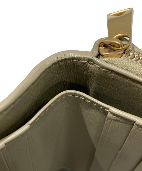 BOTTEGA VENETA（ボッテガベネタ）BOTTEGA VENETA (ボッテガベネタ) イントレチャート二つ折り財布 ベージュの古着・服飾アイテム