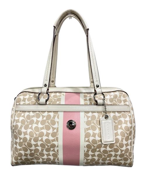 COACH（コーチ）COACH (コーチ) チェルシー シグネチャー ジップ サッチェル ベージュの古着・服飾アイテム