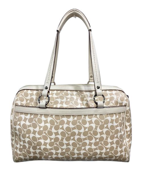 COACH（コーチ）COACH (コーチ) チェルシー シグネチャー ジップ サッチェル ベージュの古着・服飾アイテム