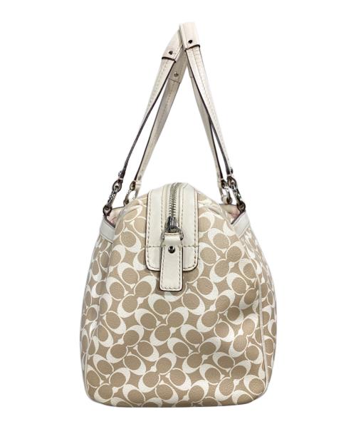 COACH（コーチ）COACH (コーチ) チェルシー シグネチャー ジップ サッチェル ベージュの古着・服飾アイテム