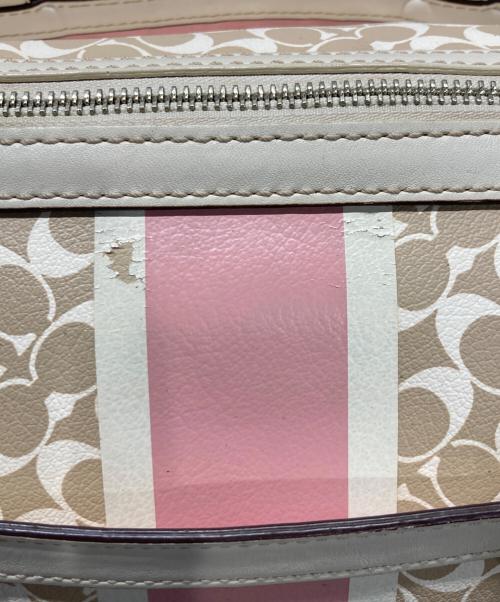 COACH（コーチ）COACH (コーチ) チェルシー シグネチャー ジップ サッチェル ベージュの古着・服飾アイテム