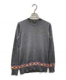 ETRO（エトロ）の古着「ラインニット」｜グレー