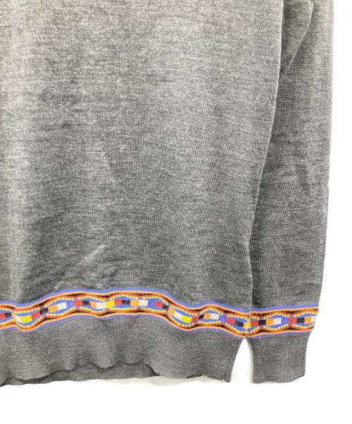 ETRO（エトロ）ETRO (エトロ) ラインニット グレー サイズ:40の古着・服飾アイテム