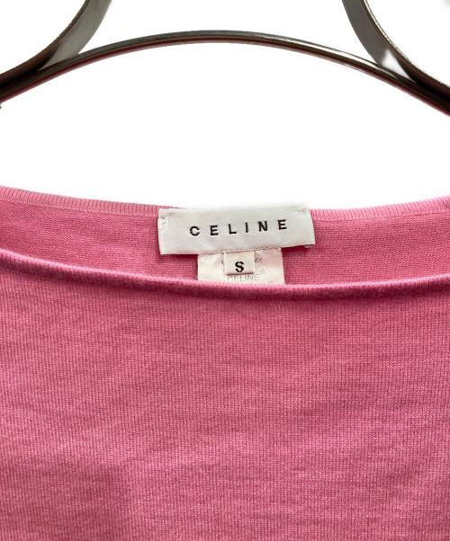 CELINE（セリーヌ）CELINE (セリーヌ) カシミヤ ボートネックニット ピンク サイズ:Sの古着・服飾アイテム