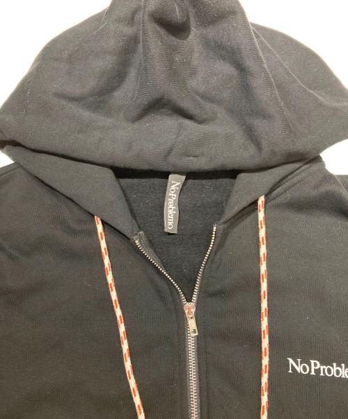 NoProblemo（ノープロブレモ）NoProblemo (ノープロブレモ) ジップパーカー ブラック サイズ:Mの古着・服飾アイテム