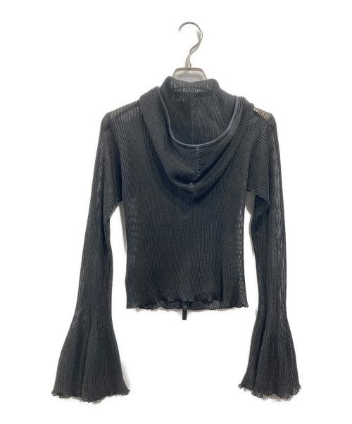 CFCL（シーエフシーエル）CFCL (シーエフシーエル) HYPHA LUCENT GLITTER HOODIE JACKET ブラック サイズ:3の古着・服飾アイテム