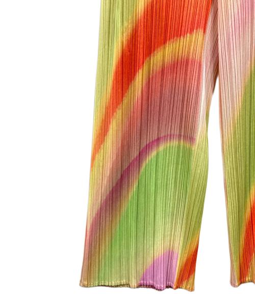 PLEATS PLEASE（プリーツプリーズ）PLEATS PLEASE (プリーツプリーズ) GROOVE プリーツパンツ マルチカラー サイズ:4の古着・服飾アイテム