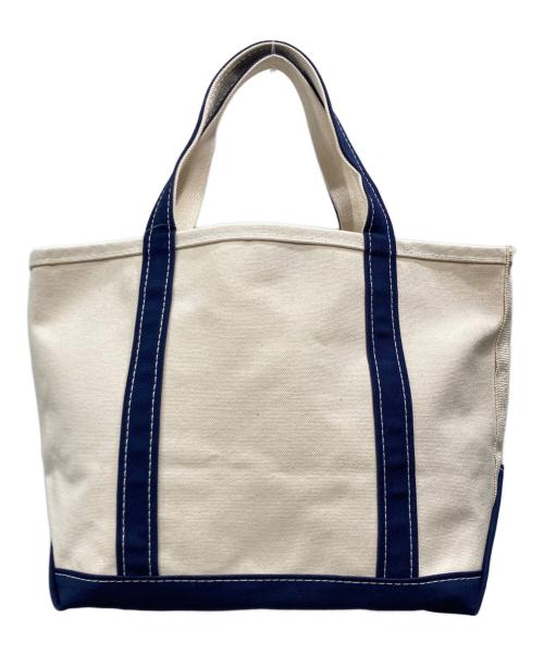 L.L.Bean（エルエルビーン）L.L.Bean (エルエルビーン) BOAT AND TOTE トートバッグ ホワイト×ネイビー サイズ:Reg 未使用品の古着・服飾アイテム