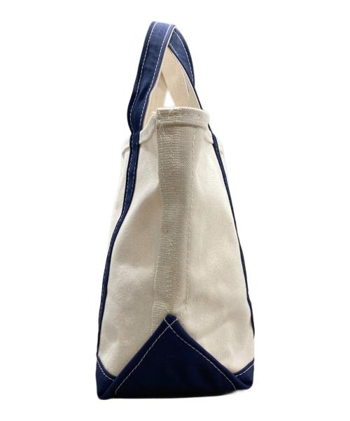 L.L.Bean（エルエルビーン）L.L.Bean (エルエルビーン) BOAT AND TOTE トートバッグ ホワイト×ネイビー サイズ:Reg 未使用品の古着・服飾アイテム