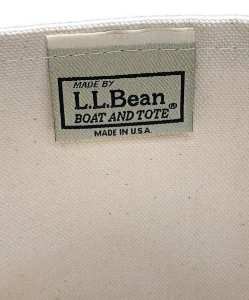 L.L.Bean（エルエルビーン）L.L.Bean (エルエルビーン) BOAT AND TOTE トートバッグ ホワイト×ネイビー サイズ:Reg 未使用品の古着・服飾アイテム
